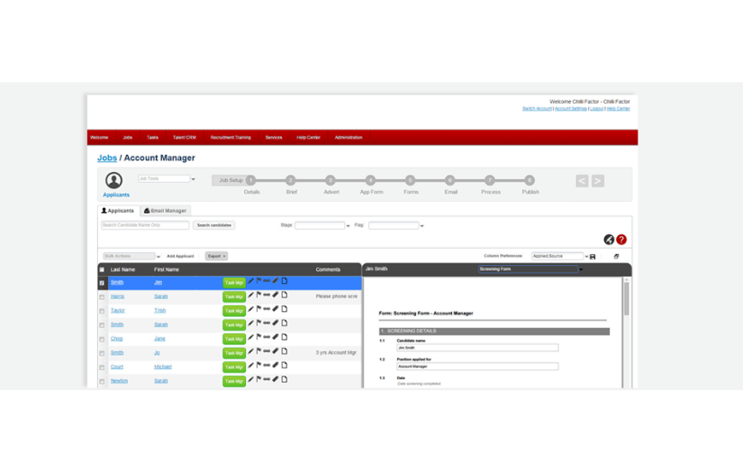 ONLINE RECRUITMENT & CONSULTING SOFTWARE screenshot 2
